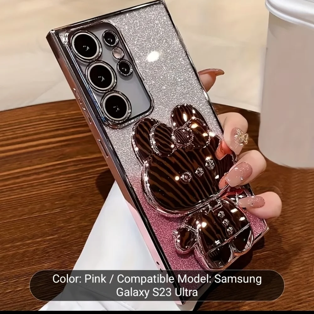 Samsung Galaxy S23 Ultra Pink Glitter Case